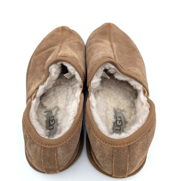UGG Scuff Romeo II Men's Suede Sheepskin Slippers Chestnut Size US10 EU43 - Picture 12 of 13
